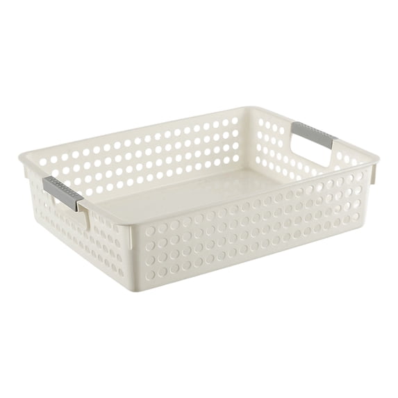 TACILIP Organization and Storage, Plastic Storage Baskets Multi-Purpose Organizer Bin Waterproof Bathroom Shower Caddy Laundry Toy Organizer Easiler Clean Baskets, Gifts for Mom