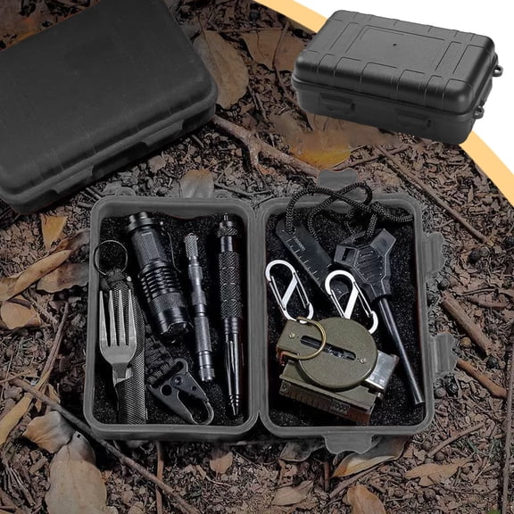 TACILIP Outdoor Desktop Mini Storage Box Seasoning Bottle Storage Box Camping Tools Barbecue Tools Storage Box Miscellaneous Box Camping & Hiking, Gifts for Him