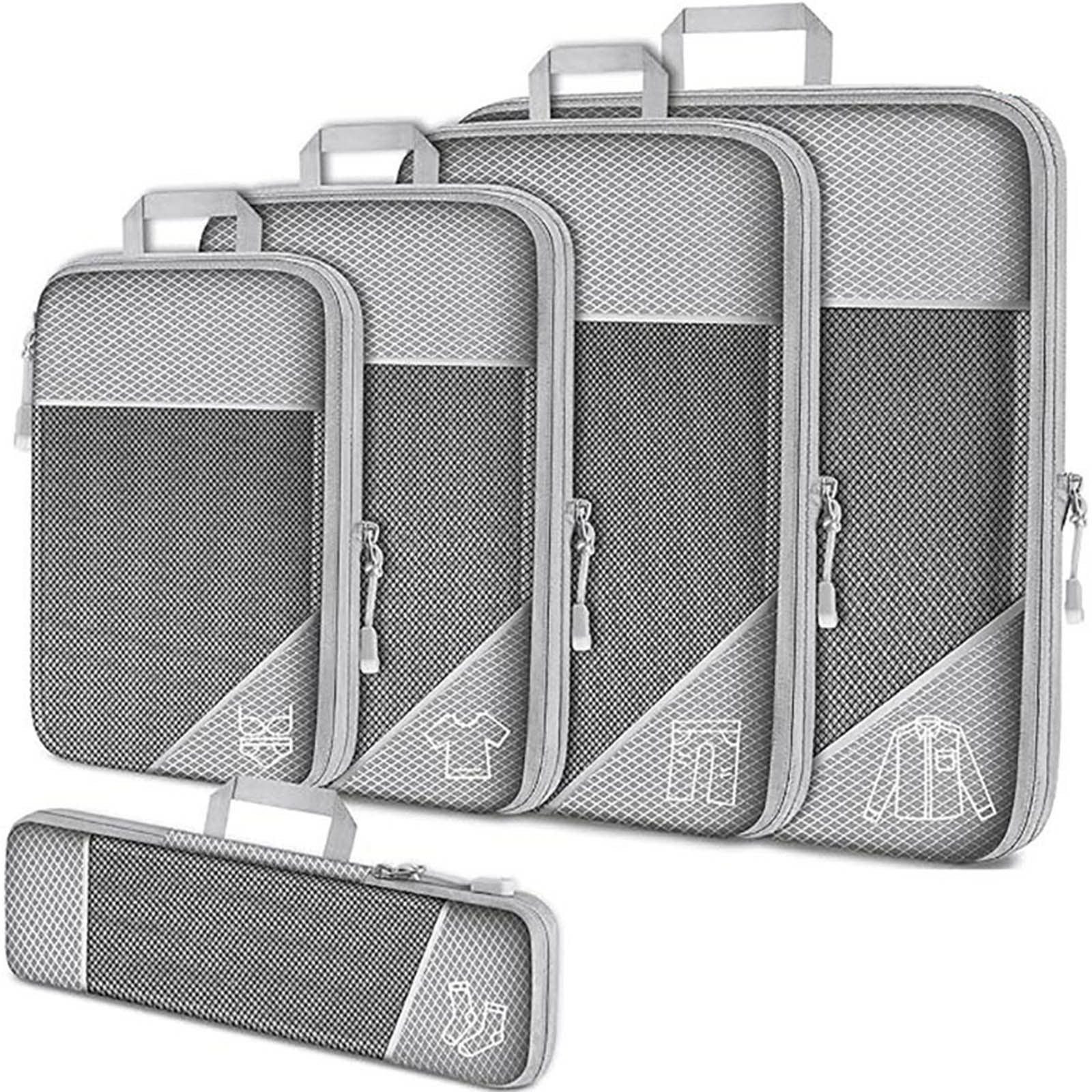 TACILIP Packing Cubes Set Of 5 Suitcase Luggage Organizer Bags For Travel Accessories Clothes Organizer, Gifts for Mom