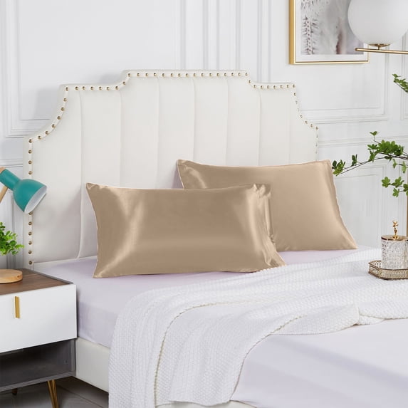 TACILIP Pillowcase, Satin Pillowcase For Hair And Skin, Pillowcases Standard Size Set Of 2, Luxury And Soft Satin Pillowcovers 2 Pack (20x30 Inches), School Gift