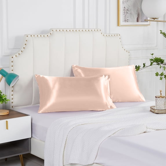 TACILIP Pillowcase, Satin Pillowcase For Hair And Skin, Pillowcases Standard Size Set Of 2, Luxury And Soft Satin Pillowcovers 2 Pack (20x30 Inches), School Gift