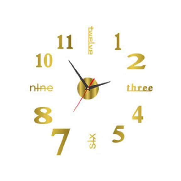 TACILIP Room Decor, Comfortable And DIY Wall Clock Without Punching, Personalized Living Room, Bedroom Clock, Silent Digital Clock, Decorative Wall Sticker Clock, Home Gifts