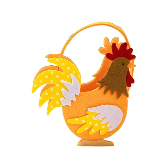 TACILIP Room Decor, Easter Baskets for Boys and Non-woven Chicken Egg Basket Handmade Rooster Bag Portable, Gifts for Women