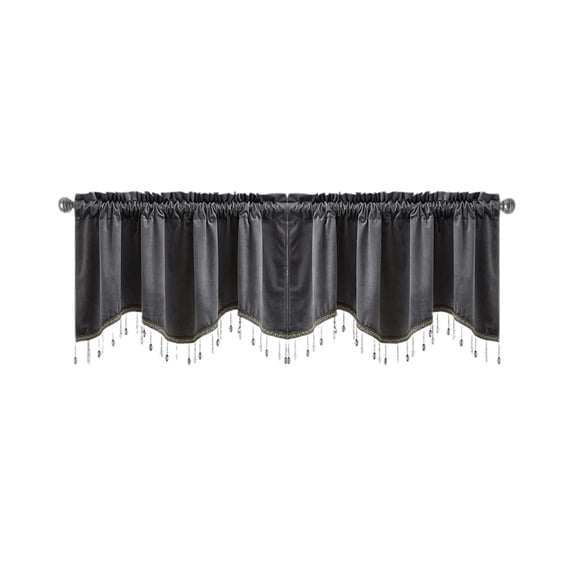 TACILIP Room Decor, Elegant Fringed Window Curtains Patterned Rod Panels Stylish Short Drapes for Home Decor, Men Gifts