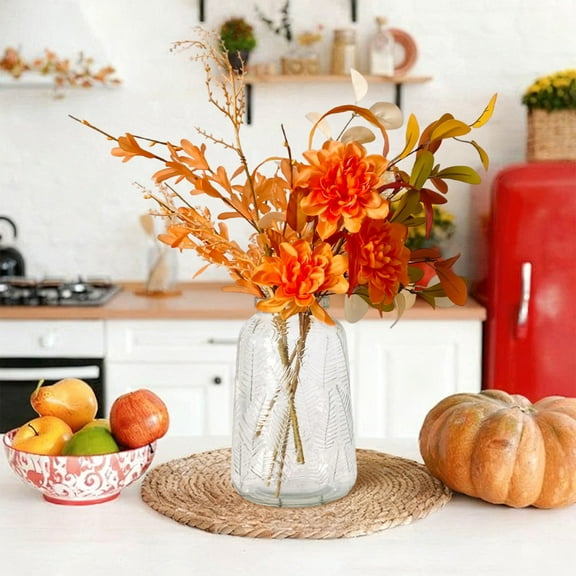 TACILIP Room Decor, Harvests Festival Thanksgiving Dahlias Cuttings Decorations