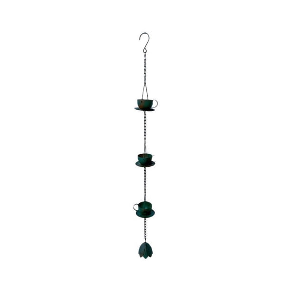 TACILIP Room Decor, Retros Wrought Iron Coffee Cup Water Guiding Chain Decorative Water Guiding Chain For Gardens Courtyards And Balconies, Gifts for Family