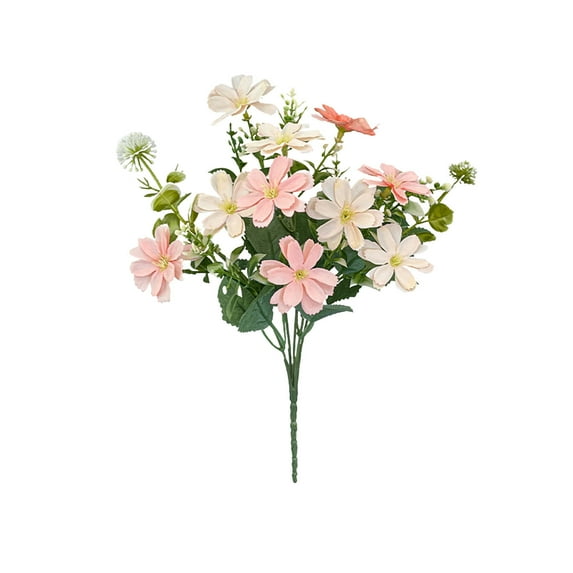 TACILIP Room Decor, Street-side Flower Box Decoration 5-branch 10-head Artificial Butterflys Daisys Flowers Suitable As A Faux Flower Centerpiece for Living Room Coffee Tables, Gifts for Men