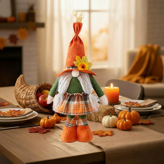 TACILIP Room Decor, Thanksgiving Decorations Dwarf Doll Pendant Standing Style Thanksgiving Festival Rudolph Gnome Doll Ornaments, Gifts for Men