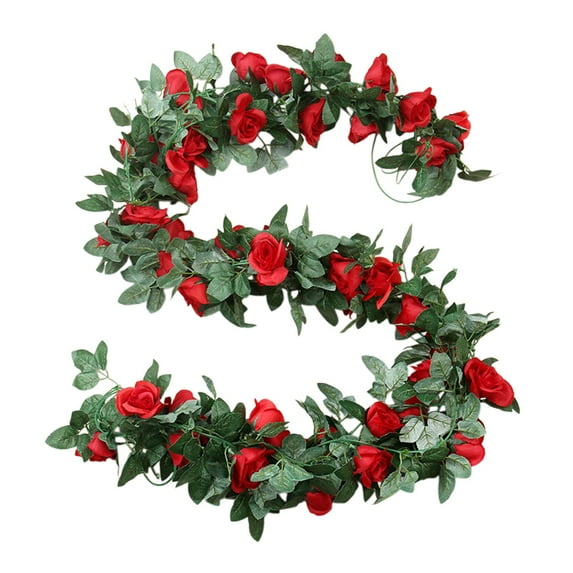 TACILIP Room Decor, Valentine's Day Artificial Vines Outdoor Fake Leaf Vines Wedding Arch Decoration Simulated Vines, Gifts for Him