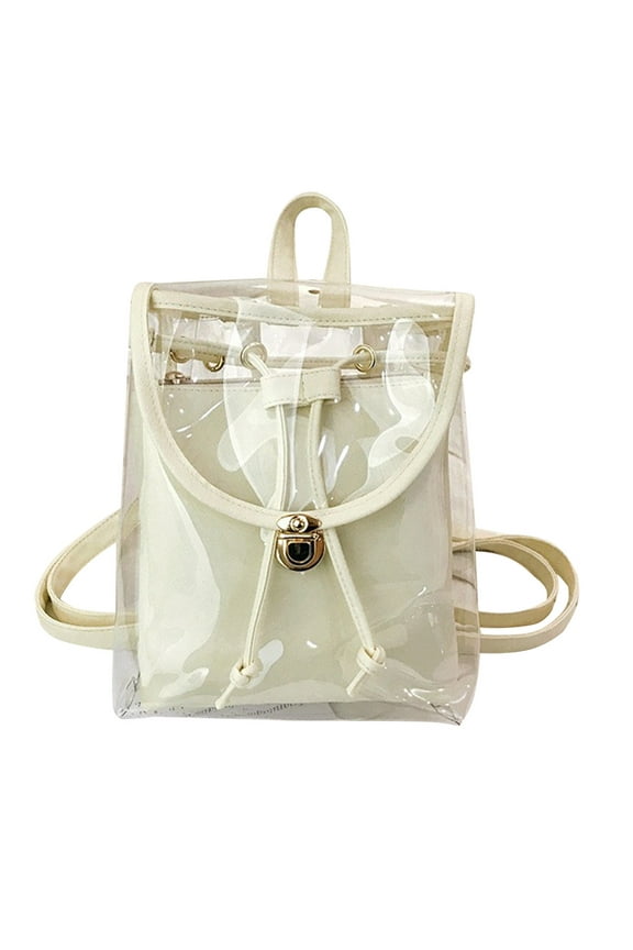 School Supplies, Transparent PVC Backpack/Handbag, Clear Multipurpose Travel Bag Shoulder Bag Clear Backpack Book Bag for School, Work,Concert,College,Travel