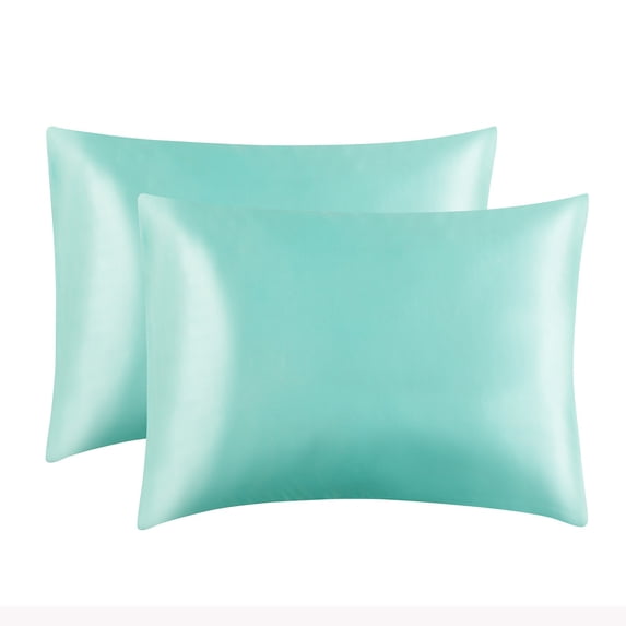 TACILIP Simulated Silk Pillowcase for Hair - Simulated Silk Pillowcase 2 Sets 20x26 Inches with Envelope Closure, Women Men, Room Decor