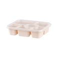 thumbnail image 1 of TACILIP Six Compartments Wheats Lunch Box Wheats Straw with Lid Snack Box Fruit Preservation Box Snacks Dry Fruit Plates Snacks Lunch Box, Gifts for Mom, 1 of 6