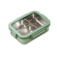 thumbnail image 1 of TACILIP Stationery Supplies, 1PCS Bento Box Lunch Box 3 Compartment Snack Containers Reusable Lunch Box Lunch Containers For Home Travel Work 720ml Equipped With Plastic Tableware, Home Gifts, 1 of 6