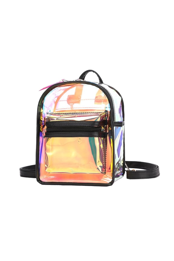 Storage, Backpack One Shoulder Messenger Two Back Transparent Multipurpose Travel Bag, Clear Vinyl Beach Bag, Ball Game Concert Clear Bag, Stadium, Outdoor, Beach, Pool, Room Storage