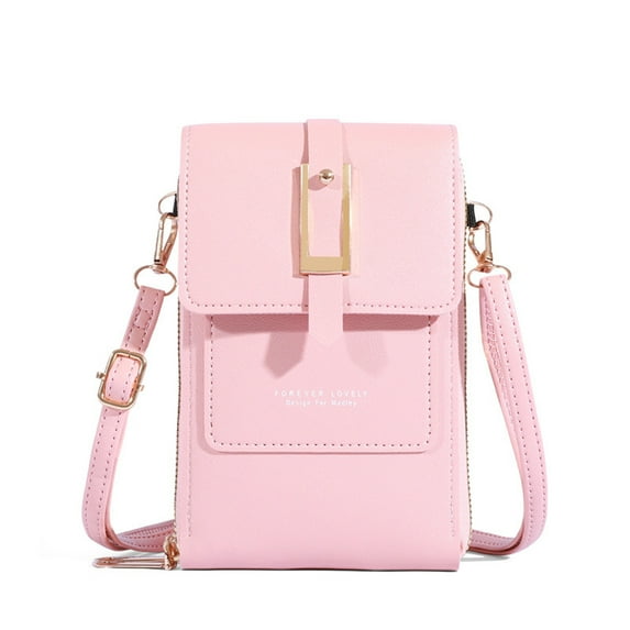 TACILIP Storage Bag, Women Touchscreen Phone Bags, Mini Leather Mobile Phone Crossbody Bags Shoulder Handbag Wallet with Credit Card Slots, Storage and Organizer