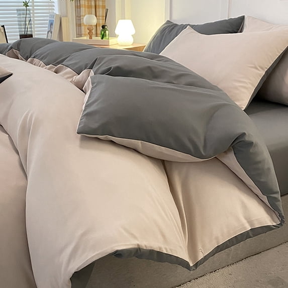 TACILIP Suitable for Bed Type In Student Dormitories Comfortable and Soft Four pc Bedding Set Fresh Color Washed, Bedding