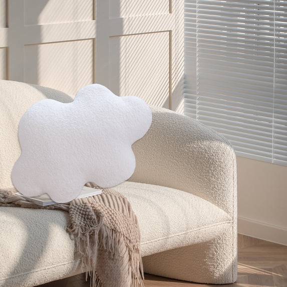 TACILIP Throw Pillows, Sofa Multi-shaped Pillows Large Size White Pillows Long Backrest Homestay Living Room Pillows Special-shaped Pillows White Home Sofa Pillows