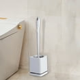 thumbnail image 1 of TACILIP Toilet Brush Household Plastic Long Handle Toilet Brush Punch- Wall-Mounted Floor-Standing with Base Toilet Brush Cleaning Set Cleaning Supplies, Birthday Gifts, 1 of 6