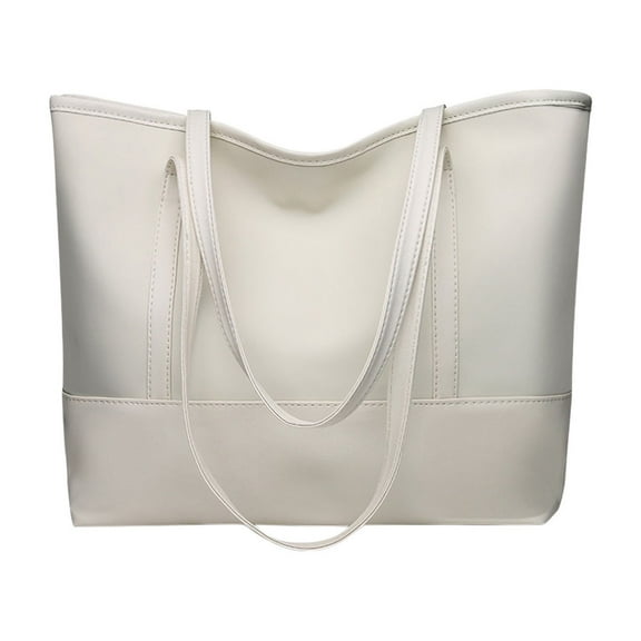 TACILIP Tote Bag for Women, Ladies Tote Large Capacity Shoulder Bag Oxfords Cloth Splicing Soft Leather Tote Large Bag, Men Gifts