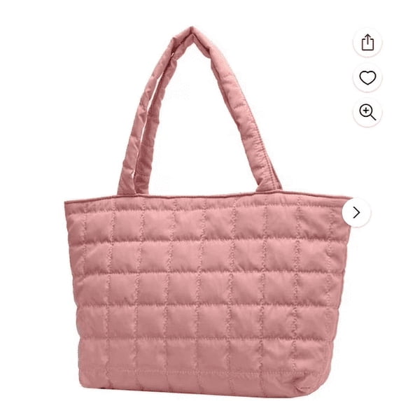 TACILIP Tote Bags for Women Lightweight Puffer Padding Shoulder Bag Large Nylon Tote Handbag Zipper Closure, Storage Bag