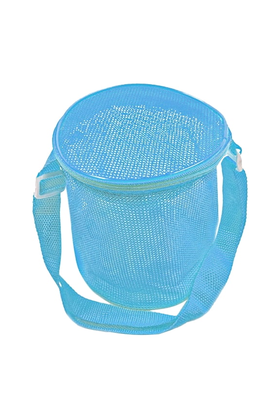 Toy Storage, Children's Mesh Beach Bag Storage Bucket Empty Mesh Yarn Bag Small Round Yarn Storage Box Portable Beach Toy Storage Bag, Camping Gifts