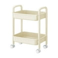 thumbnail image 1 of TACILIP Two Tier Rolling Cart with Wheels A Practical Cart with Handles and Locking Swivel Casters Suitable for Storage In The Kitchen Office and Bedroom, Organization and Storage, 1 of 6