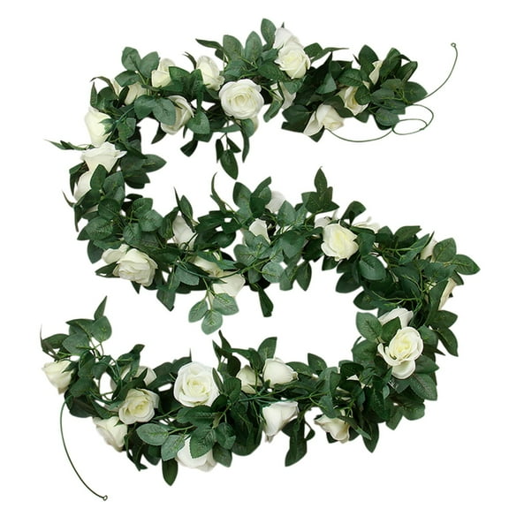 TACILIP Valentine's Day Artificial Vines Outdoor Fake Leaf Vines Wedding Arch Decoration Simulated Vines, Valentines Day Garland