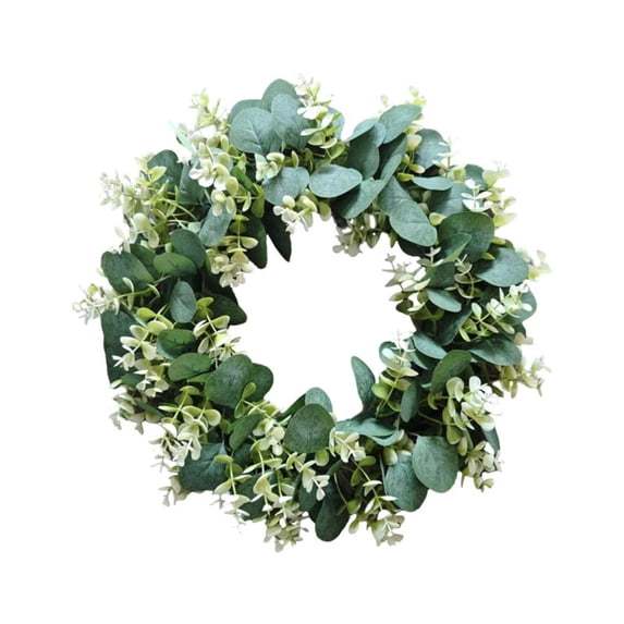 TACILIP Wall Decor, Front Door Spring Wreath With Artificial Green Leaves For Indoor Outdoor Party Home Garden Wall Decor, Mens Gifts