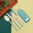 thumbnail image 1 of TACILIP Wheats Straw Tableware Set Student Outdoor Portable Knife Fork Spoon Straw Tableware Camping Portable Tableware, Gifts for Him, 1 of 6