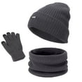 thumbnail image 1 of TACILIP Winter Beanie Hat Scarf Gloves Set for Women 3 PCS Hat Long Neck Kint Scarf Touchscreen Gloves Christmas Gift Hat Scarf Glove Set for Men, Housewarming Gifts, 1 of 6
