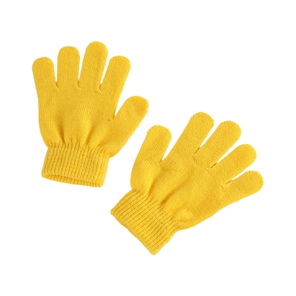 TACILIP Winter Warm Solid Color Knitted Student Gloves Split Finger Gloves for Boys and Girls Gloves for Cold Weather, Mom Gifts