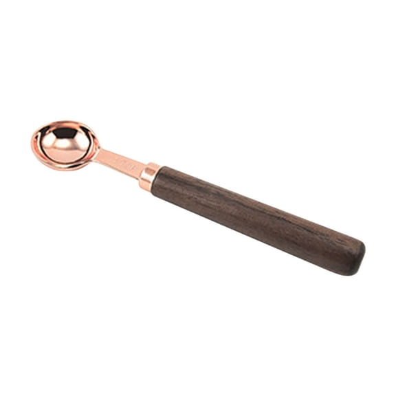 TACILIP Womens Gifts, Measuring Spoons With Wooden Handle Food Grade Polished Surfaces Reusable Measuring Spoons Cooking Tool Measuring Spoons Rose, Kitchen Utensils, 1PC