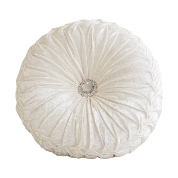 TACILIP Womens Gifts, Round Ice Flower Velvet Wheel Pillow Bedside Sofa Cushion Window Futon Cushion Pumpkin Pillow, Room Decor, 1PC