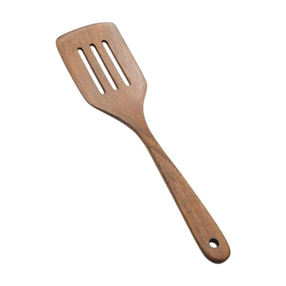 TACILIP Wooden Shovel for Cooking Non Stick Kitchen Utensil with Hooks Seamless Finish Heatproof Grip Natural Wood Cookware for Stovetop/Pan, Kitchen Gadgets