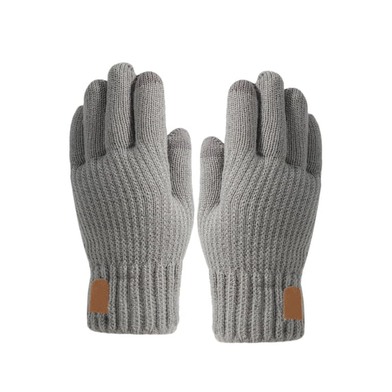 TACILIP Woolen Knitted Screen Gloves Men's Winter Plus Velvet Thick Outdoor Cold Protection Warm Gloves Outdoor, Gifts for Mom