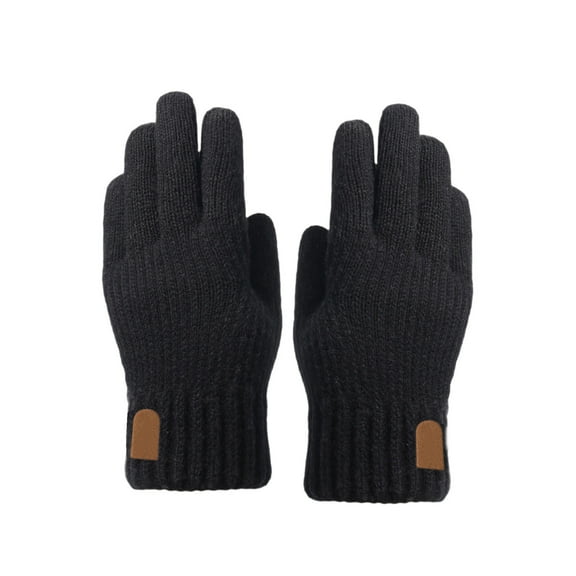 TACILIP Woolen Knitted Screen Gloves Men's Winter Plus Velvet Thick Outdoor Cold Protection Warm Gloves Warm Gloves, Gifts for Women