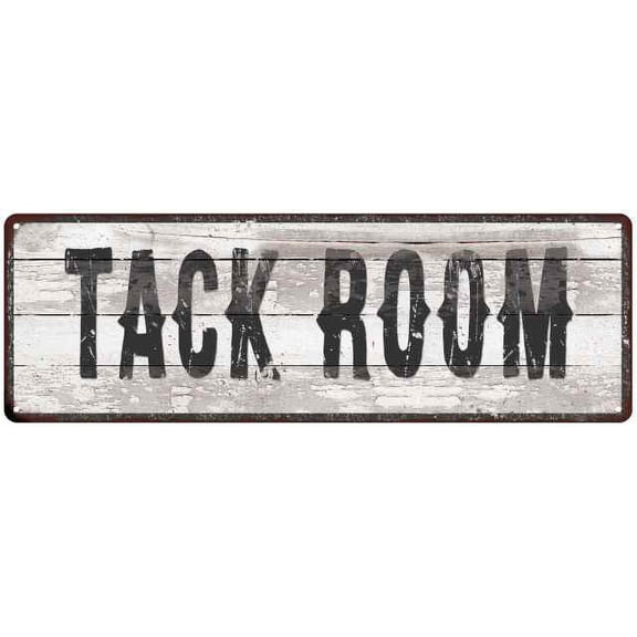 TACK ROOM Ship Lap Look Country Chic 6x18 Metal Sign Wall Decor 206180044067
