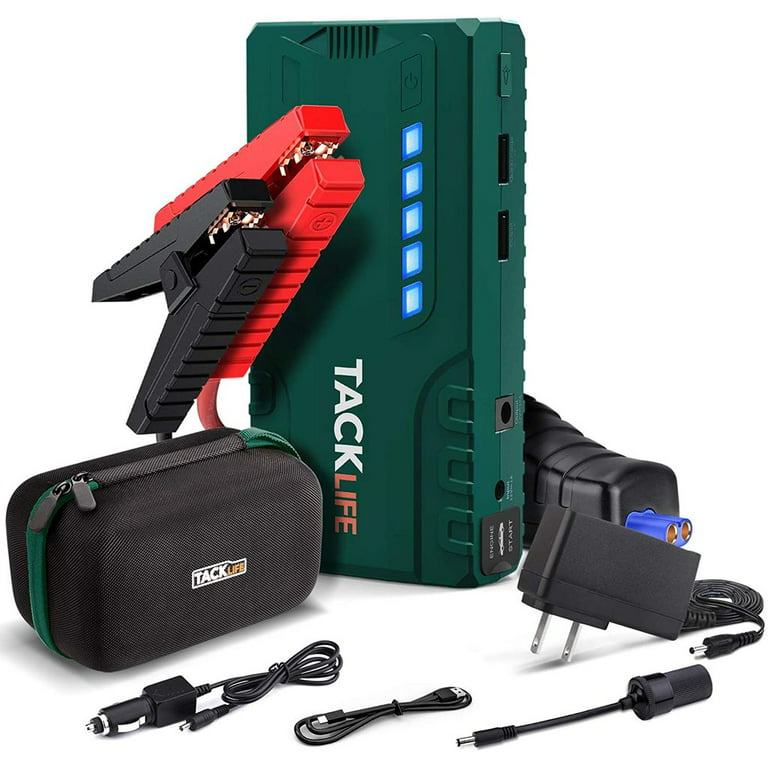 TACKLIFE 800A Peak 18000mAh Car Jump Starter (up to 7.0L Gas, 5.5L Diesel  Engine) with Long Standby, Quick Charge, 12V Auto Battery Booster | T6 Green