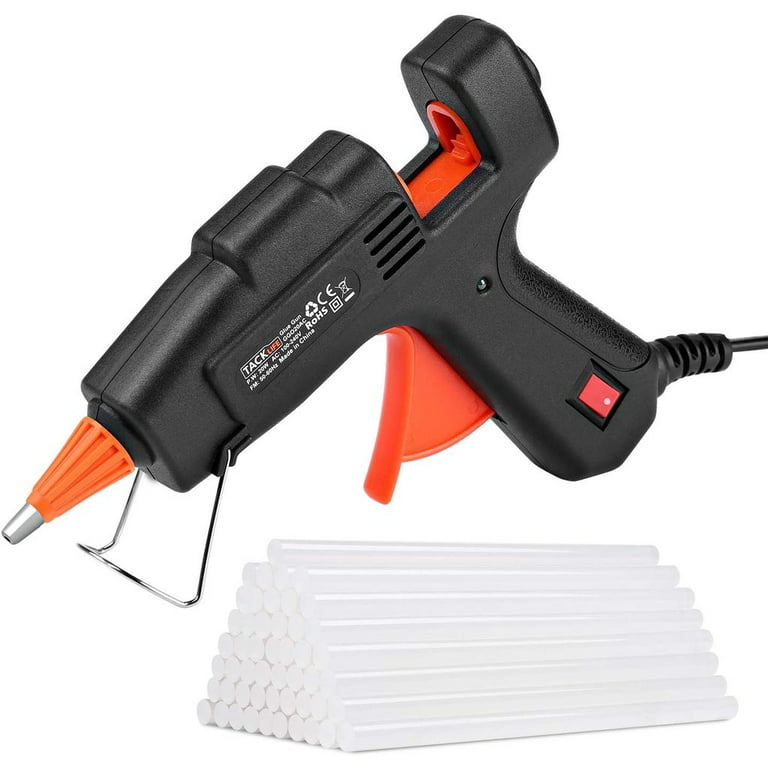 Tacklife Mini Hot Glue Gun 20W with 30 Pcs Eva Glue Sticks Flexible Trigger High Temp Overheating Protection and Heating Up Quickly Hot for DIY Small