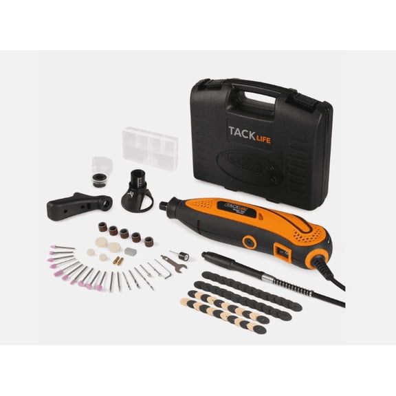 TACKLIFE Rotary Tool Kit Variable Speed with Flex Shaft, 80 Accessories for Cutting, Grinding, Sanding, Polishing & Engraving