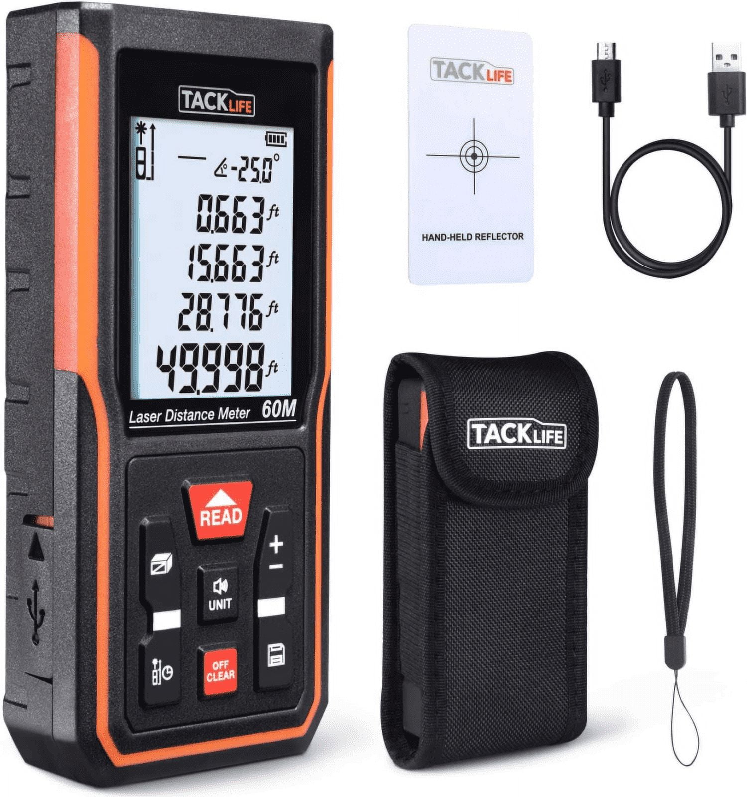 BLAZE 65 ft. Laser Distance Tape Measuring Tool with Real Time Measuring