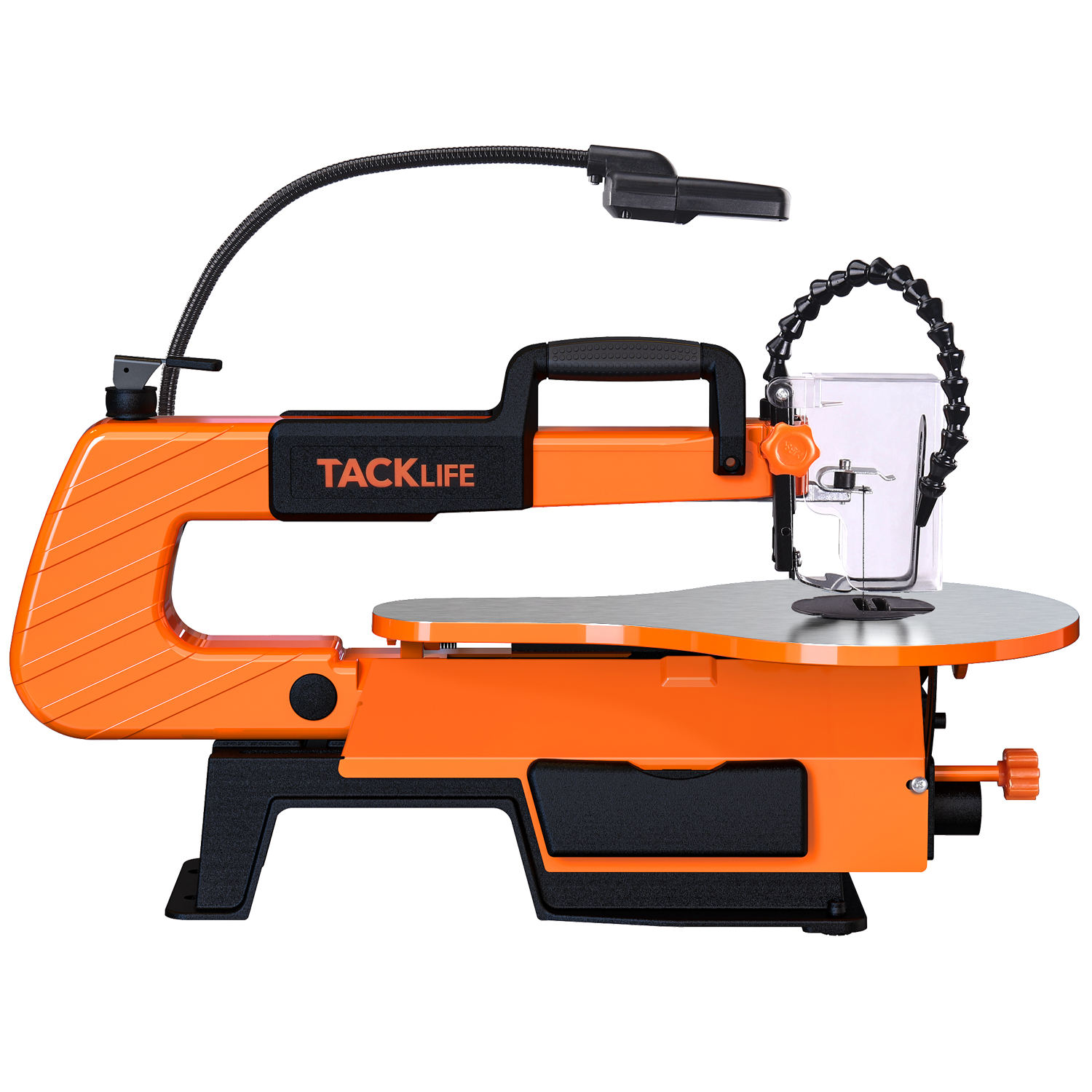 TACKLIFE Scroll Saw, 500-1700 SPM Variable Speed Scroll Saw with Flexible  Shaft Grinder (31 Accessories), Foot Switch, LED, Air pump -TLSS01A