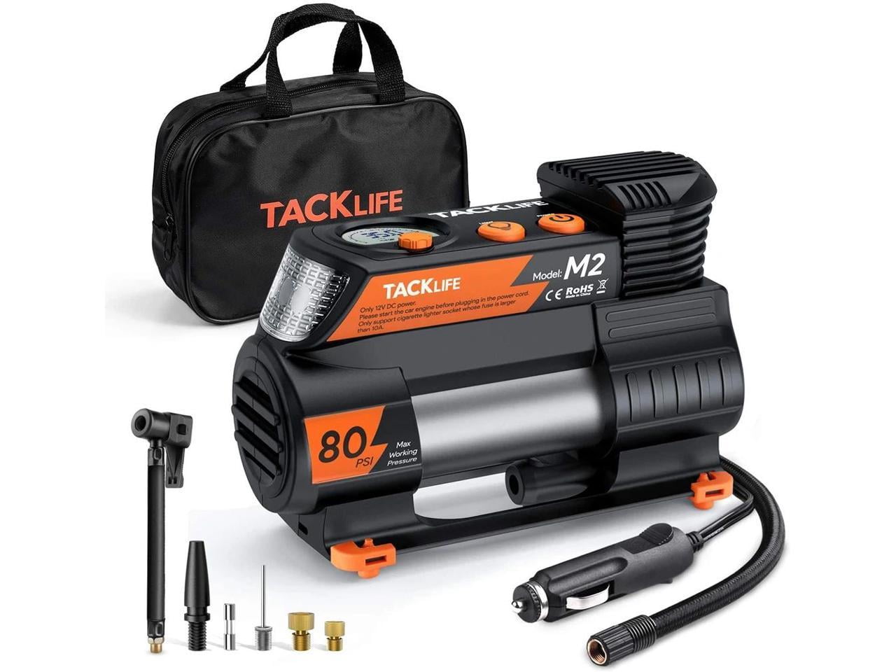 TACKLIFE Tire Inflator 12V DC Digital Auto Tire Inflator M2(Orange