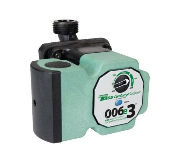 Recirculating Pump 006e3 Taco Comfort Solutions 006e3 ECM High-Efficiency Hot Water Circulation Pump With Cord 006E3LC Recirculating Pump 006e3 Taco Comfort Solutions 006e3 ECM High-Efficiency Hot Water Circulation Pump With Cord 006E3LC
