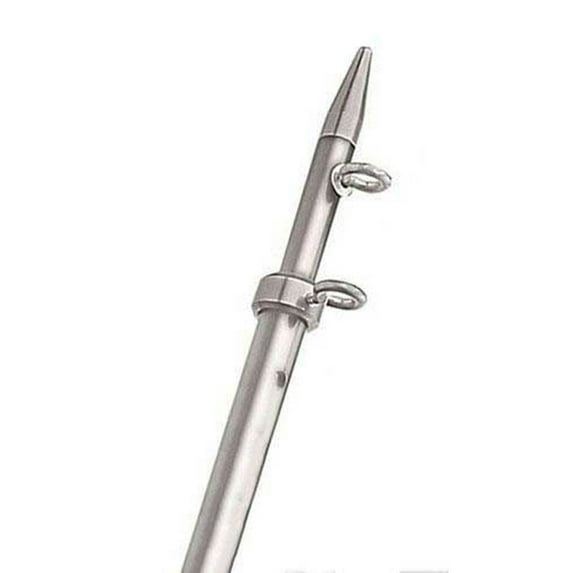 TACO Marine OC-0422VEL8 Aluminum Center Rigger Pole - 1-1/8" x 8', Silver/Silver