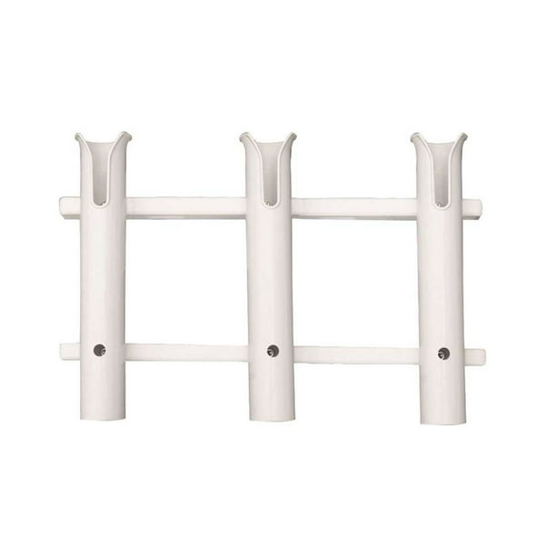 TACO Marine P03-063W 3-Rod Deluxe Poly Rod Rack - White - Walmart.com