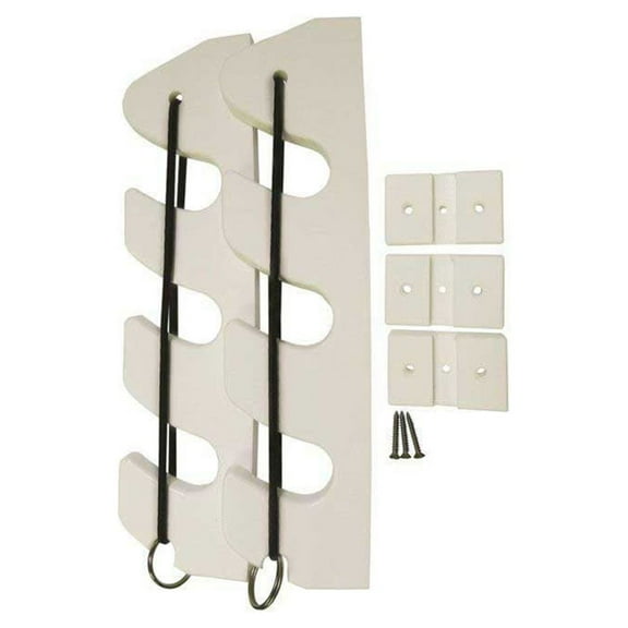 TACO Marine P03-133W 3-Rod Bungee Rod Holder - Pair, White