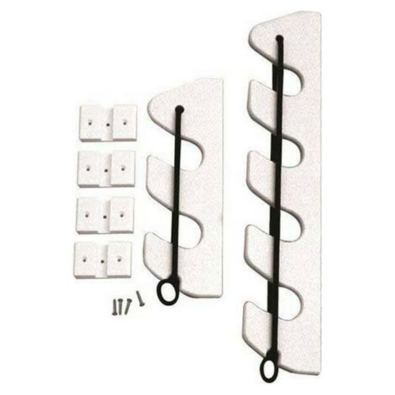 TACO Marine P03-134W 4-Rod Bungee Rod Holder - Pair, White