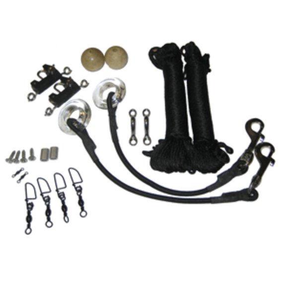 9" Black and Silver Standard Rigging Kit for 1 Rig on 2 Poles