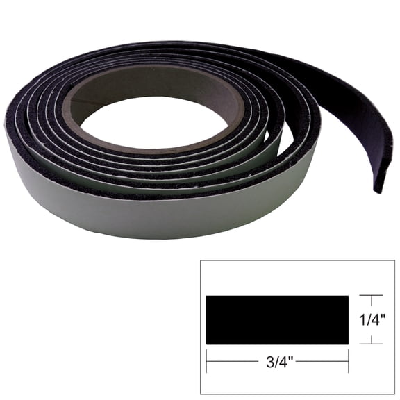 TACO Marine V30-0748B8-2 Hatch Tape - 1/4" x 3/4" x 8', Black